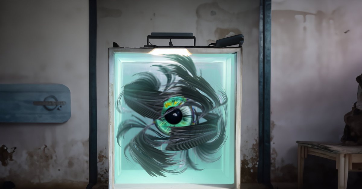 I shared this over on the @UncannyCommunity on fb! Someone I met described a fish they saw in a dream. Its fins surrounded it and shrouded its body. Which consisted of one massive eye. Its gaze looking deep into their soul. This was my attempt at bringing it to life!