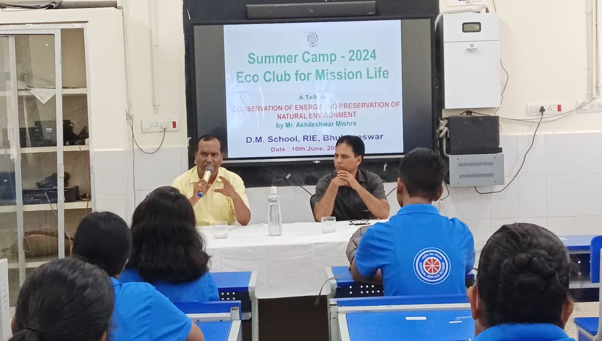 BBSR_DMS's tweet image. Summer Camp 2024 for an enlightening talk by Shri Akhileshwar Mishra on &quot;Conservation of Energy and Preservation of the Natural Environment.&quot;
