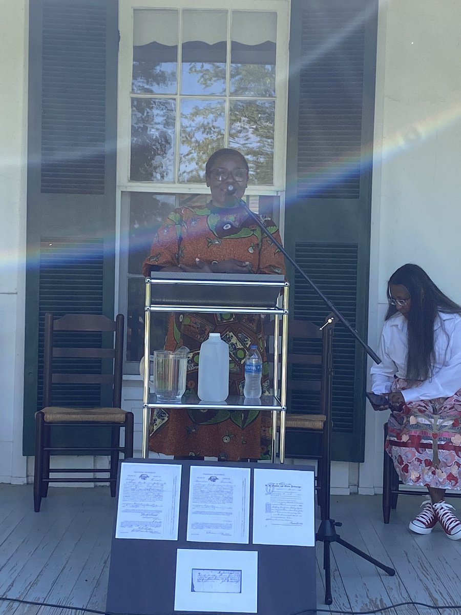 MoreFraction's tweet image. Juneteenth at Solitude-Fraction at Virginia Tech today.

We often assume that our ancestor’s expectations of freedom post emancipation would be a western version, so we were happy to have Augusta to present what freedom would have meant to people of the Igbo culture and lineage