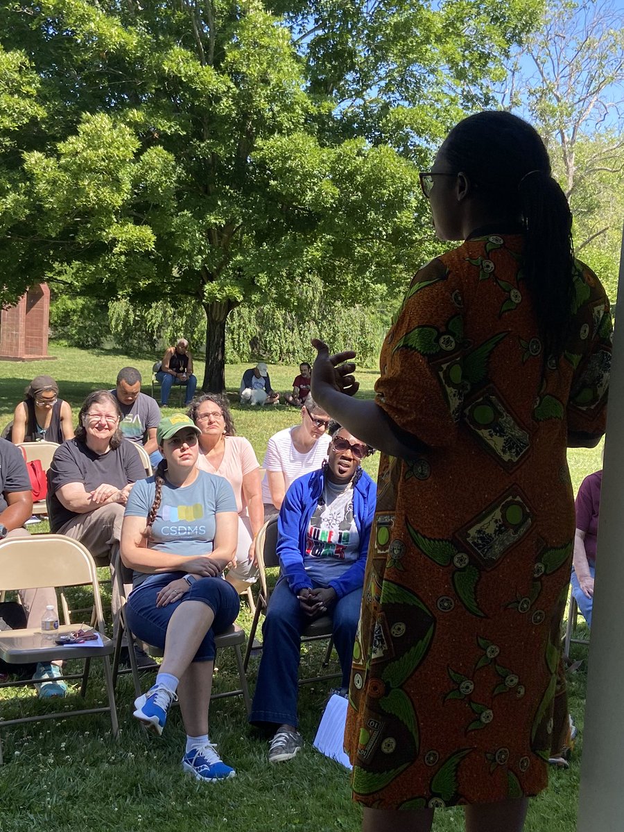 MoreFraction's tweet image. Juneteenth at Solitude-Fraction at Virginia Tech today.

We often assume that our ancestor’s expectations of freedom post emancipation would be a western version, so we were happy to have Augusta to present what freedom would have meant to people of the Igbo culture and lineage