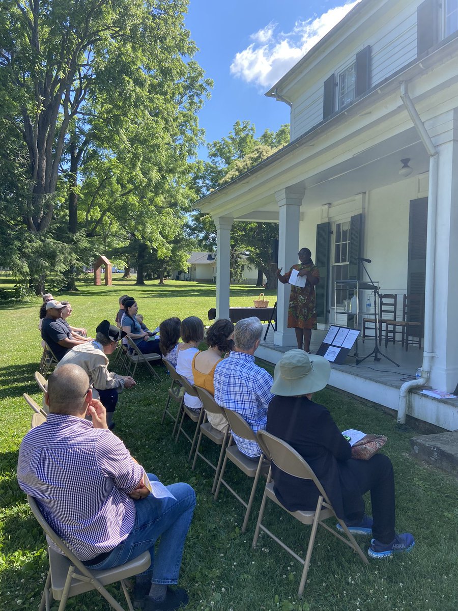MoreFraction's tweet image. Juneteenth at Solitude-Fraction at Virginia Tech today.

We often assume that our ancestor’s expectations of freedom post emancipation would be a western version, so we were happy to have Augusta to present what freedom would have meant to people of the Igbo culture and lineage