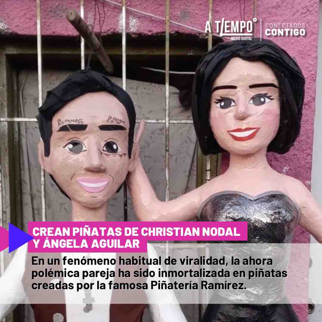 ATiempoTv's tweet image. 🤣🪅 La Piñatería Ramírez ha aprovechado la tendencia viral y ha creado piñatas de la pareja, compartiéndolas en Facebook.

Imagen: Redacción 

#Piñatas #ChristianNodal #ÁngelaAguilar