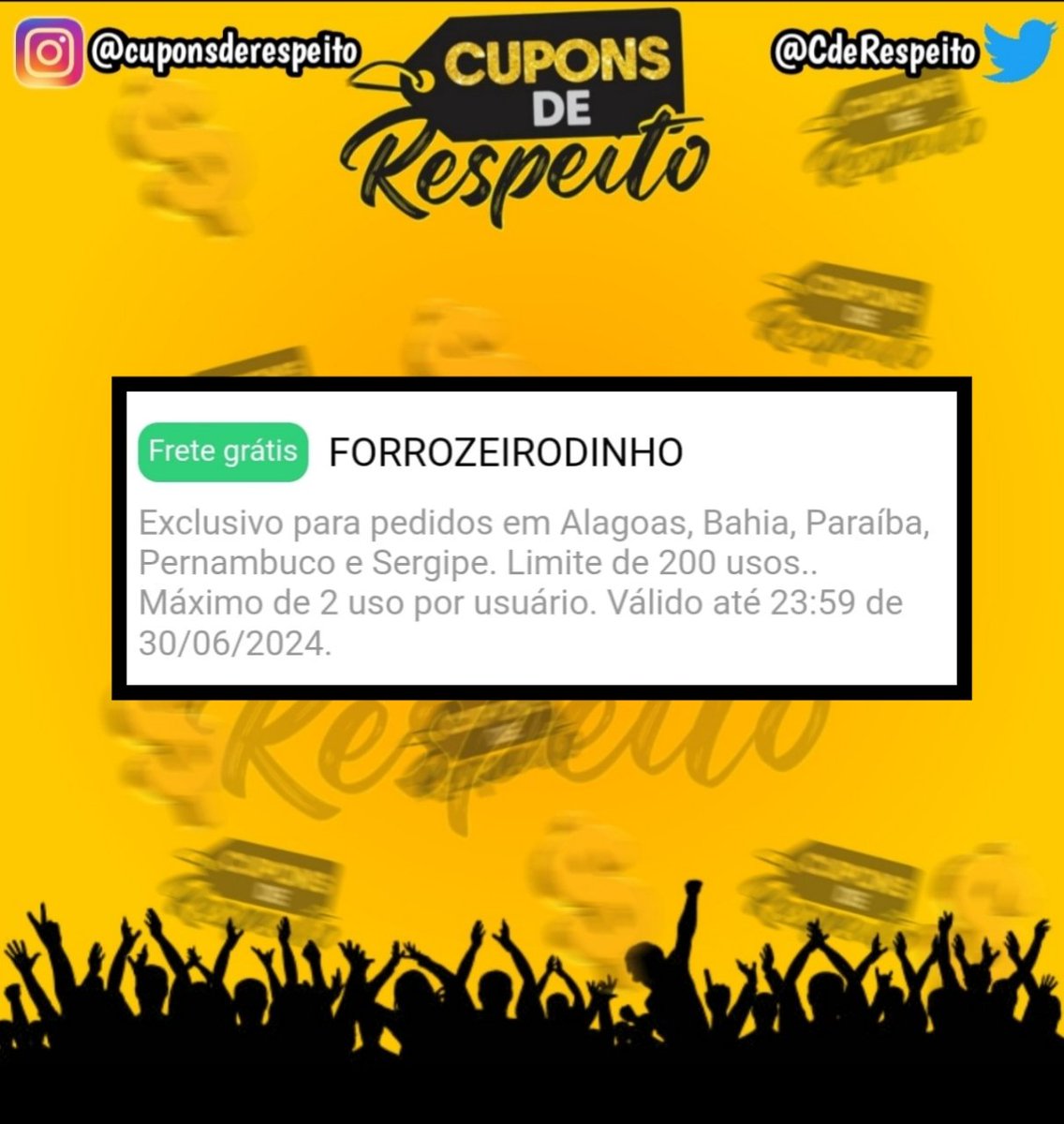 Cupons De Respeito tweet media