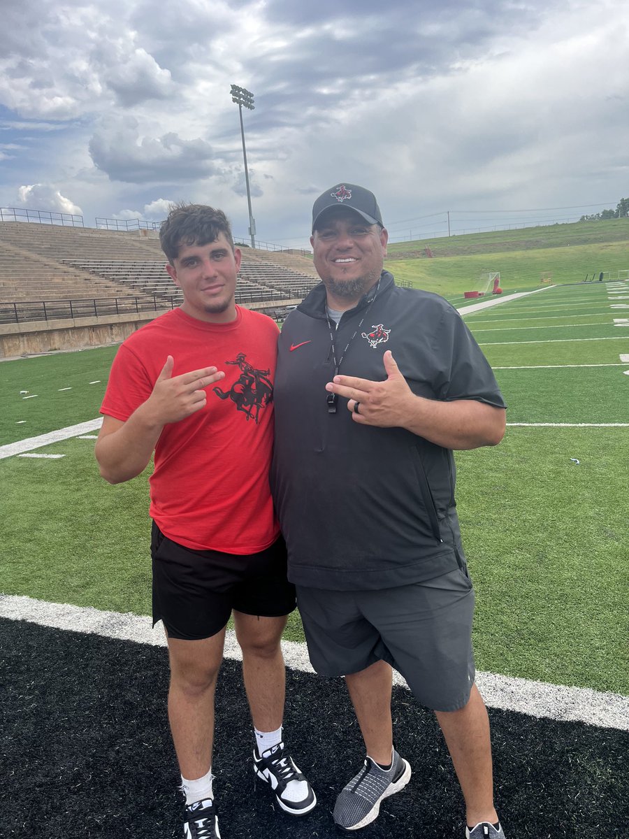 BlakeG1111's tweet photo. Had a great time at camp worked hard and after a great conversation with @Coach_J_Medrano happy to say that i’ve received my 1st offer from @nwosufootball @CoachWMcGill https://t.co/Q4qYsJkQuB