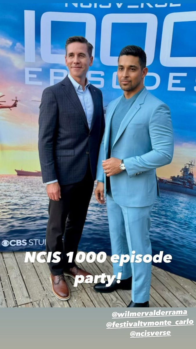 Flowery_Fangirl's tweet photo. Pics from the 1000th episode party at Monte Carlo! #NCIS1000 #NCIS #MonteCarlo

via Brian's IG https://t.co/mbbcL8l8UI