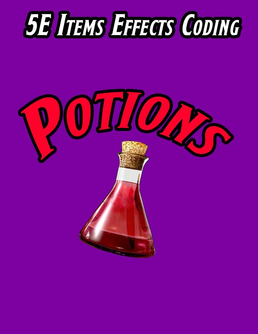 5E Items Effects Coding - Potions

GAMING BETTER
Module for <a href="/FantasyGrounds2/">Fantasy Grounds VTT</a> #dnd5e #rpg #vtt
Delivers all of the coding effects for the items mentioned for the PC sheet Actions tab in drag and drop format!
#TeamTwohy

Get yours at Fantasy Grounds Forge
buff.ly/4clNJOZ