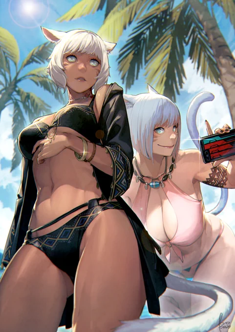お題:夏休みなら水着回あるよね吉田? #ff14 