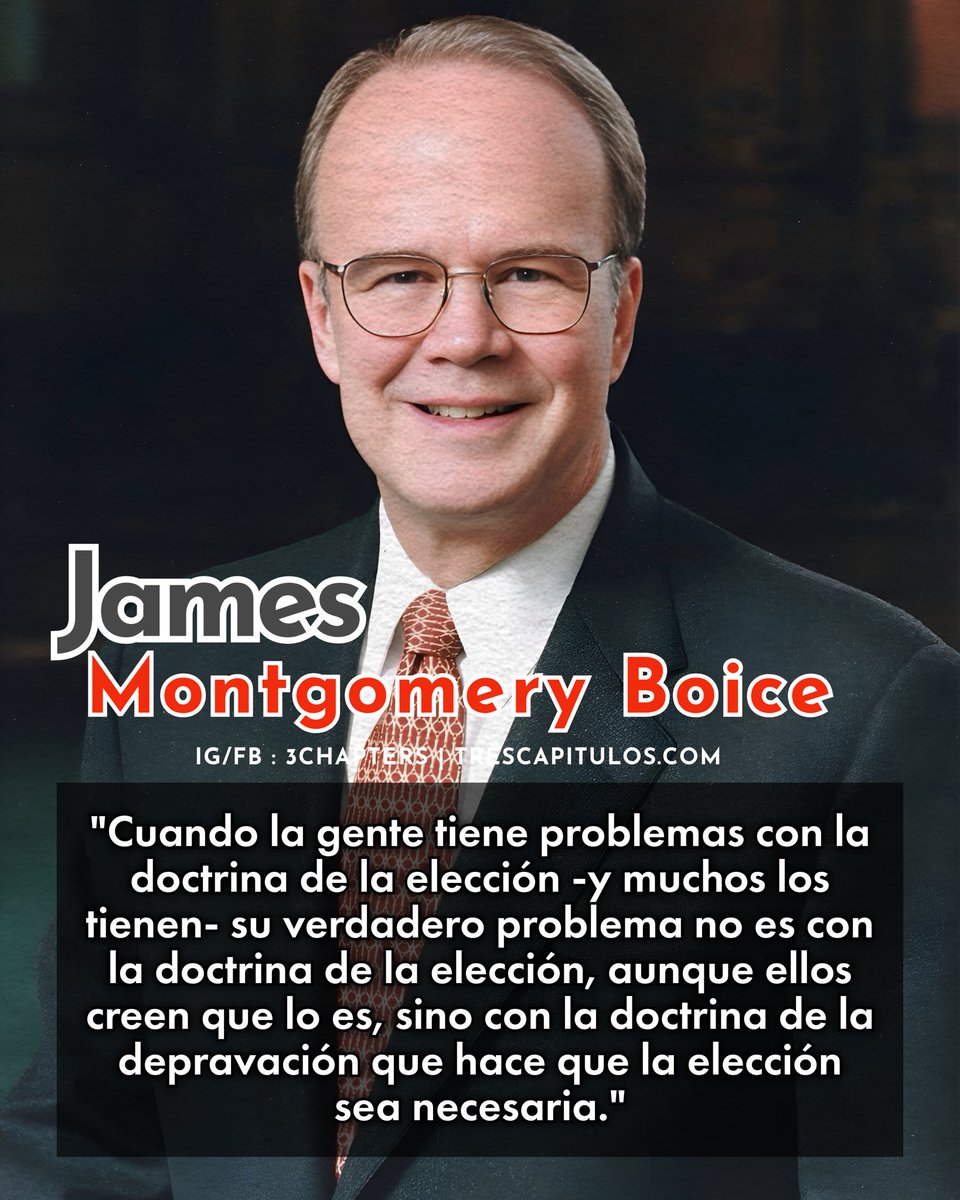 3Chapters1C1558's tweet photo. #CitasCitables #JamesMontgomeryBoice #Dios #doctrina #eleccion #depravacion #salvacion #3Chapters https://t.co/6Mq64btdfL