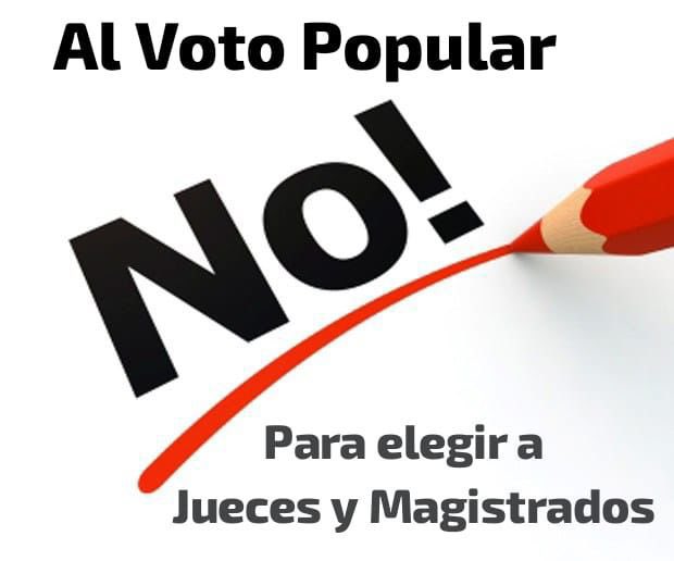 Como no me van a encuestar... 
Aquí manifiesto que "No estoy de acuerdo que se elijan los Jueces y Magistrados, por voto popular"
Deben ser elegidos por  currículum, carrera destacada y un alto renombre a su honorabilidad.

🔄 Comparte Si estás de acuerdo.