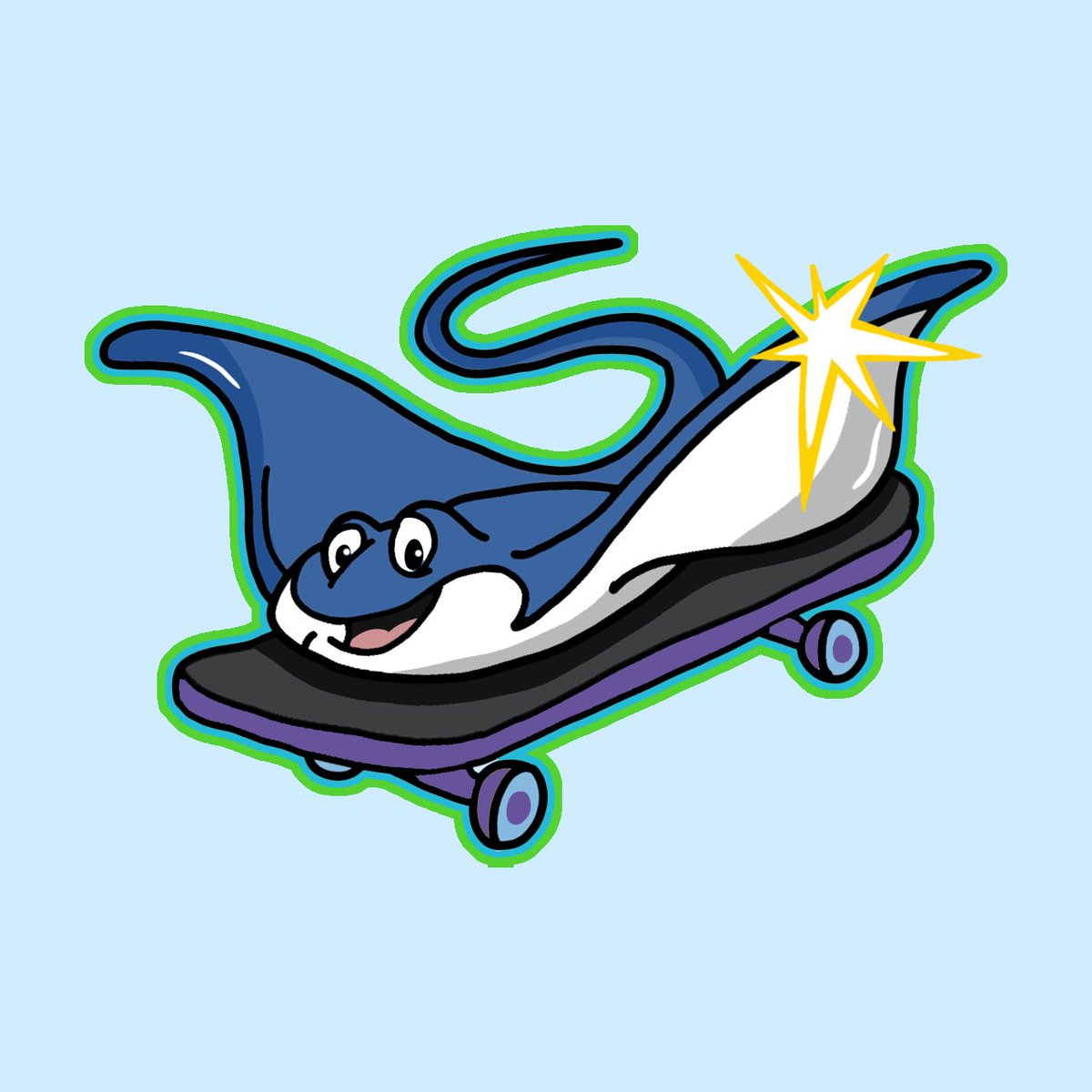 CornDogBaseball's tweet photo. Tampa Bay Rays - City Connect Cartoon 🙂 https://t.co/FDLvNt2bY5