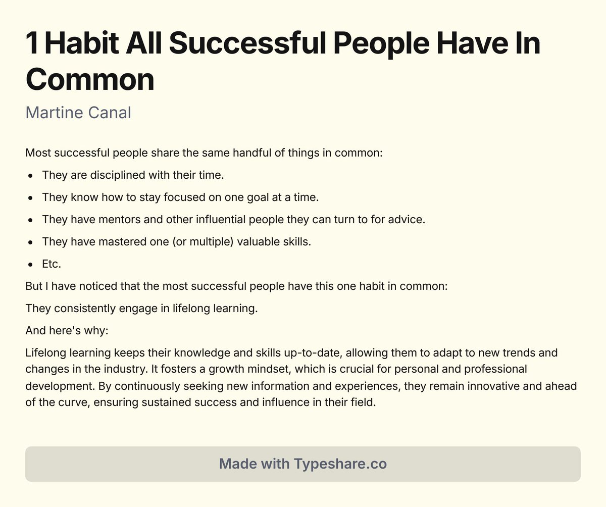 canal1_canal's tweet photo. 1 Habit All Successful People Have In Common https://t.co/lmlt8xHnBW