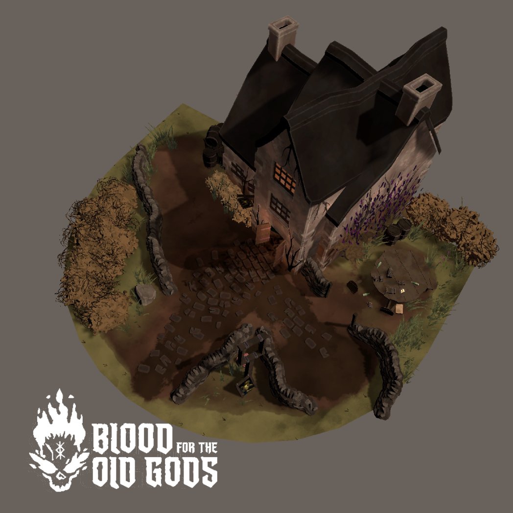 My favourite bit of work on Blood for the Old Gods was building the inns that feature as your starting area in each level. Taking the amazing artwork from <a href="/Cocoreysa/">Corey Reading</a> and piecing together a bunch of iconic yet familiar safe locations in the game #gamedev #indiedev