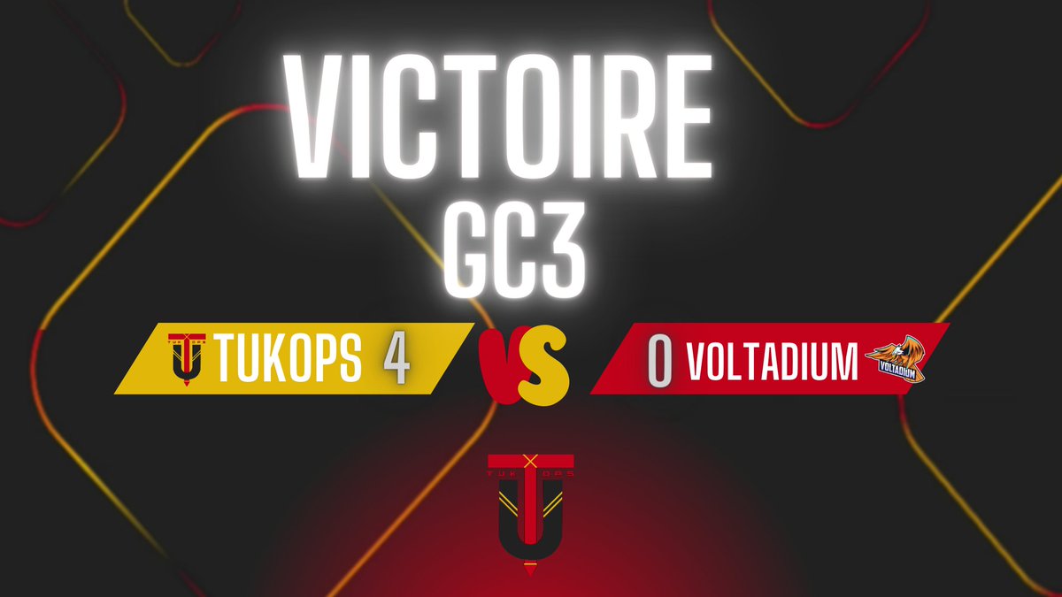 Tukops_Esport's tweet image. Nos GC3 se sont imposés hier face à @voltadium dans un BO7 à 4-0 ! 🏆

GGWP à eux ! 👍🏻

#TUKOPSWIN 🖤❤️

#RL #esport @RLEsports