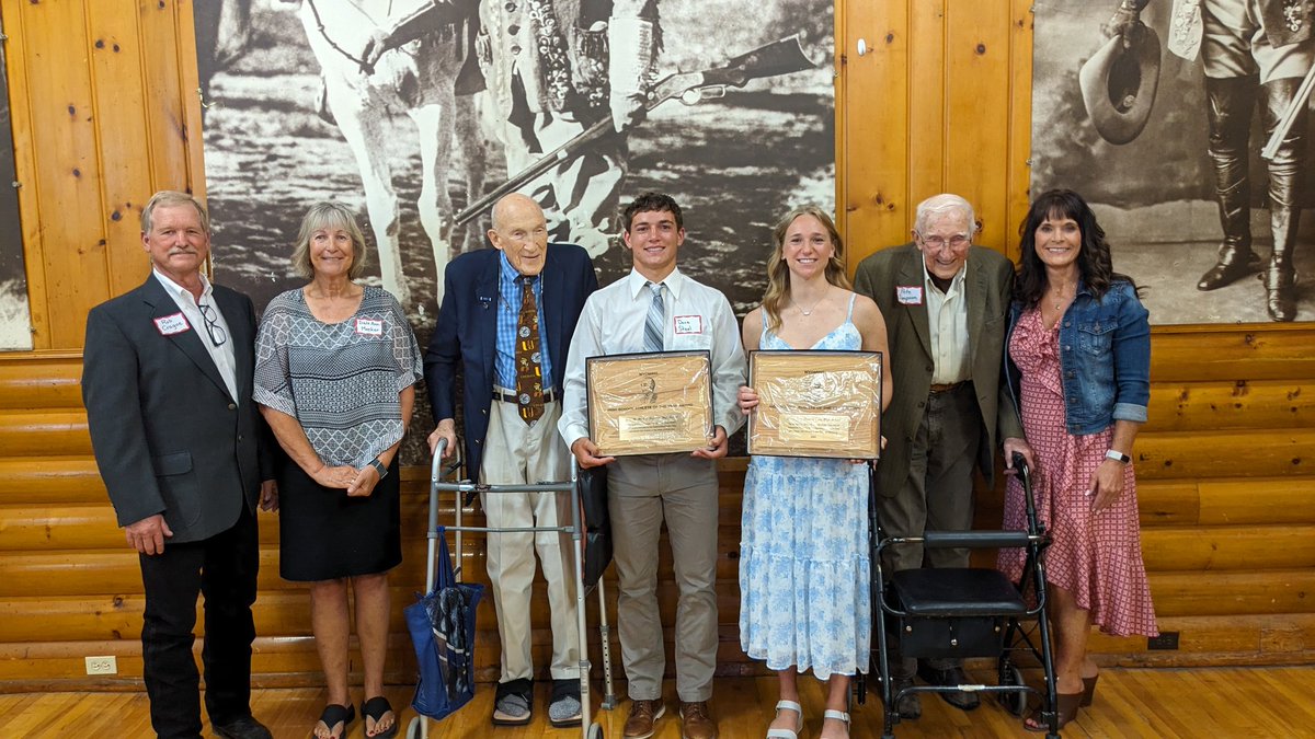 wyopreps's tweet photo. The 2024 and 49th Milward Simpson Award winners are Molly Hays from Cody and Dane Steel from Sheridan.
#wyopreps https://t.co/j5g9kvjLDW