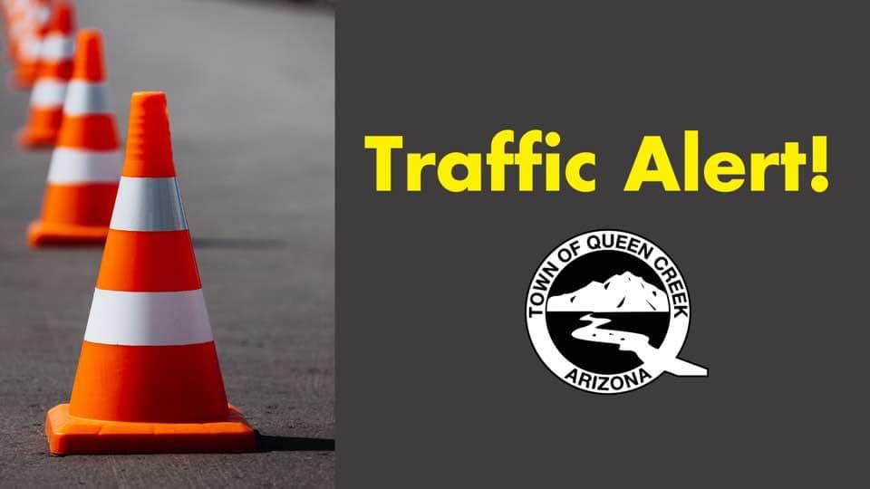Southbound Ellsworth is closed at Queen Creek Rd due to a crash. Closure/restrictions are anticipated for the next hour. Expect delays in the area and find an alternate route if possible. #QueenCreekTraffic