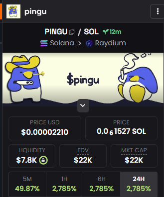 pinguxsol's tweet image. $pingu updated on dexscreener!