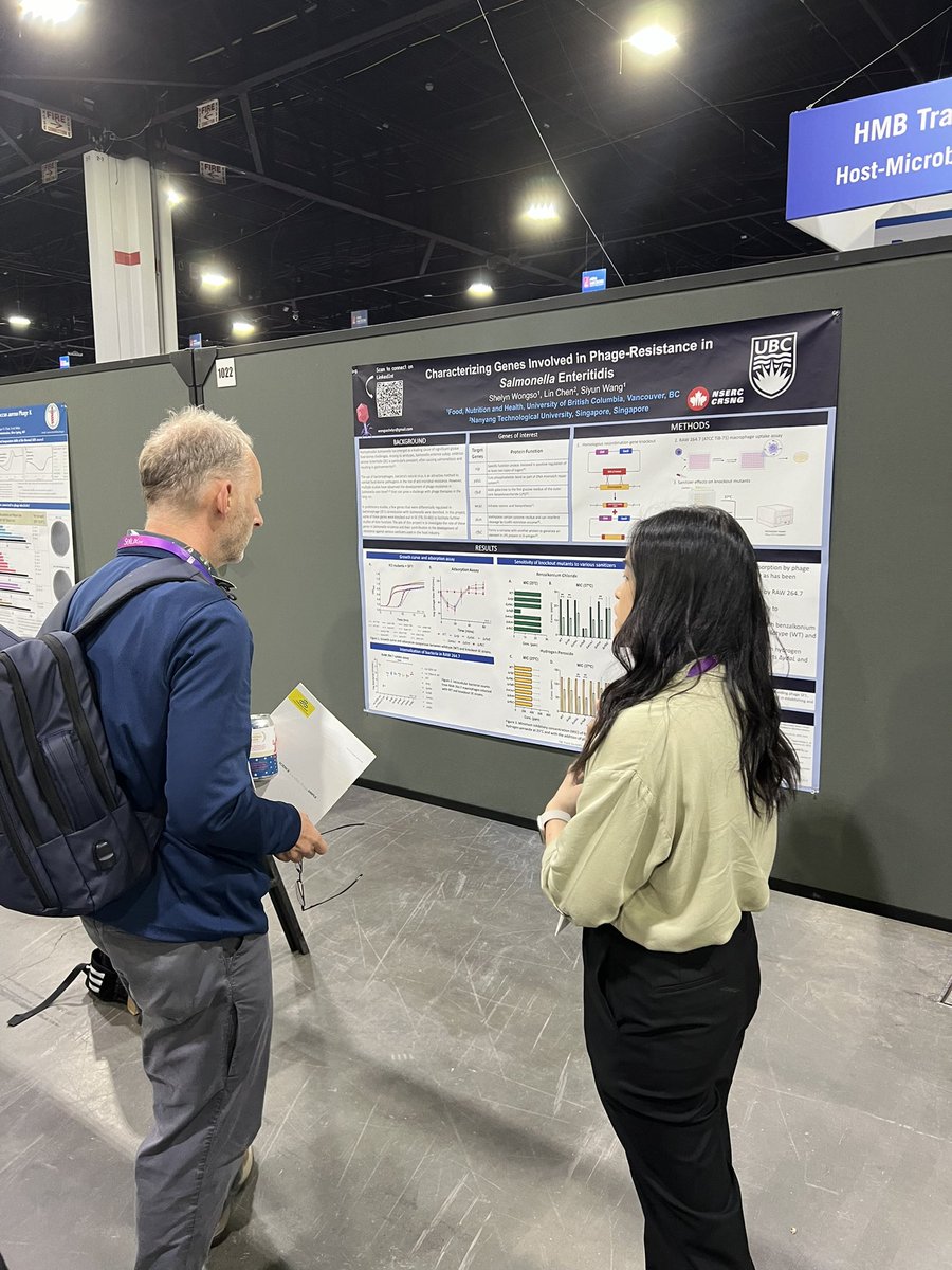 Tim and Shelyn presenting their work on bacteriophages at #ASMicrobe