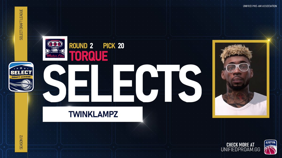 With the fourth pick of the second round of the Select Draft League Season 12 Draft, the <a href="/SelectTorque/">Motor City Torque</a>  choose...