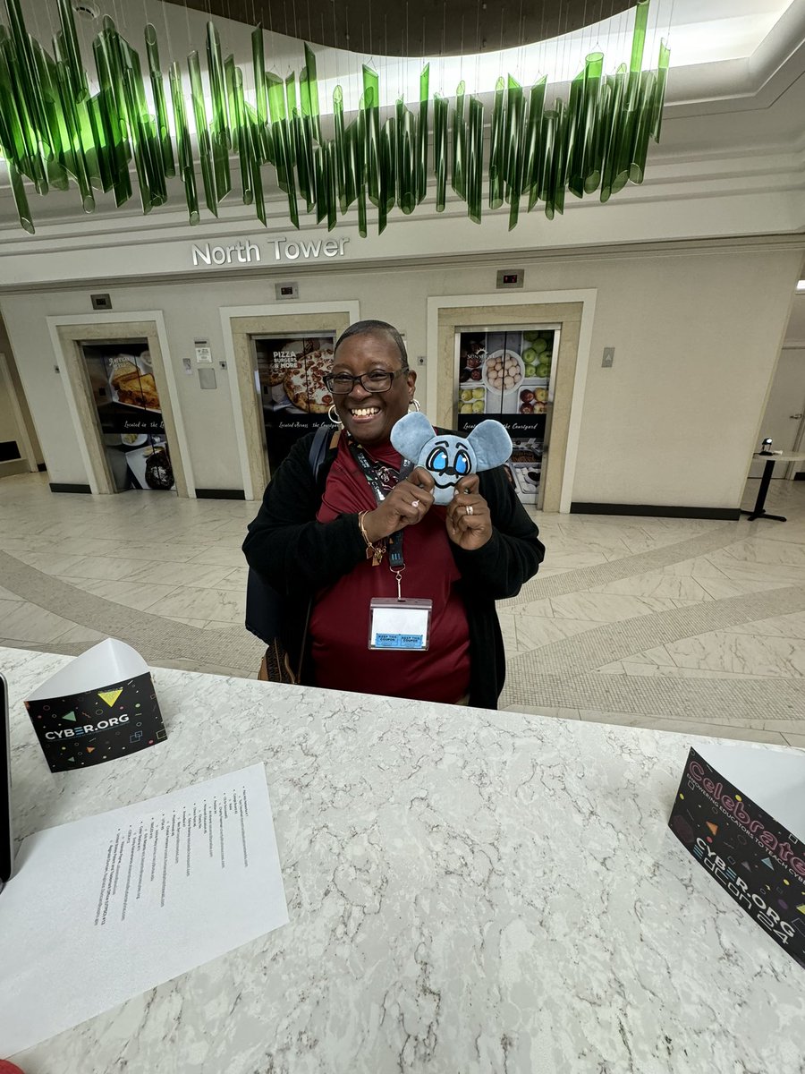 Look at me and my new found friend, Pascal! Another challenge completed. Challenge #3 <a href="/cyber_dot_org/">CYBER.ORG</a> #CyberEdCon #EdCon24 #iamcyber