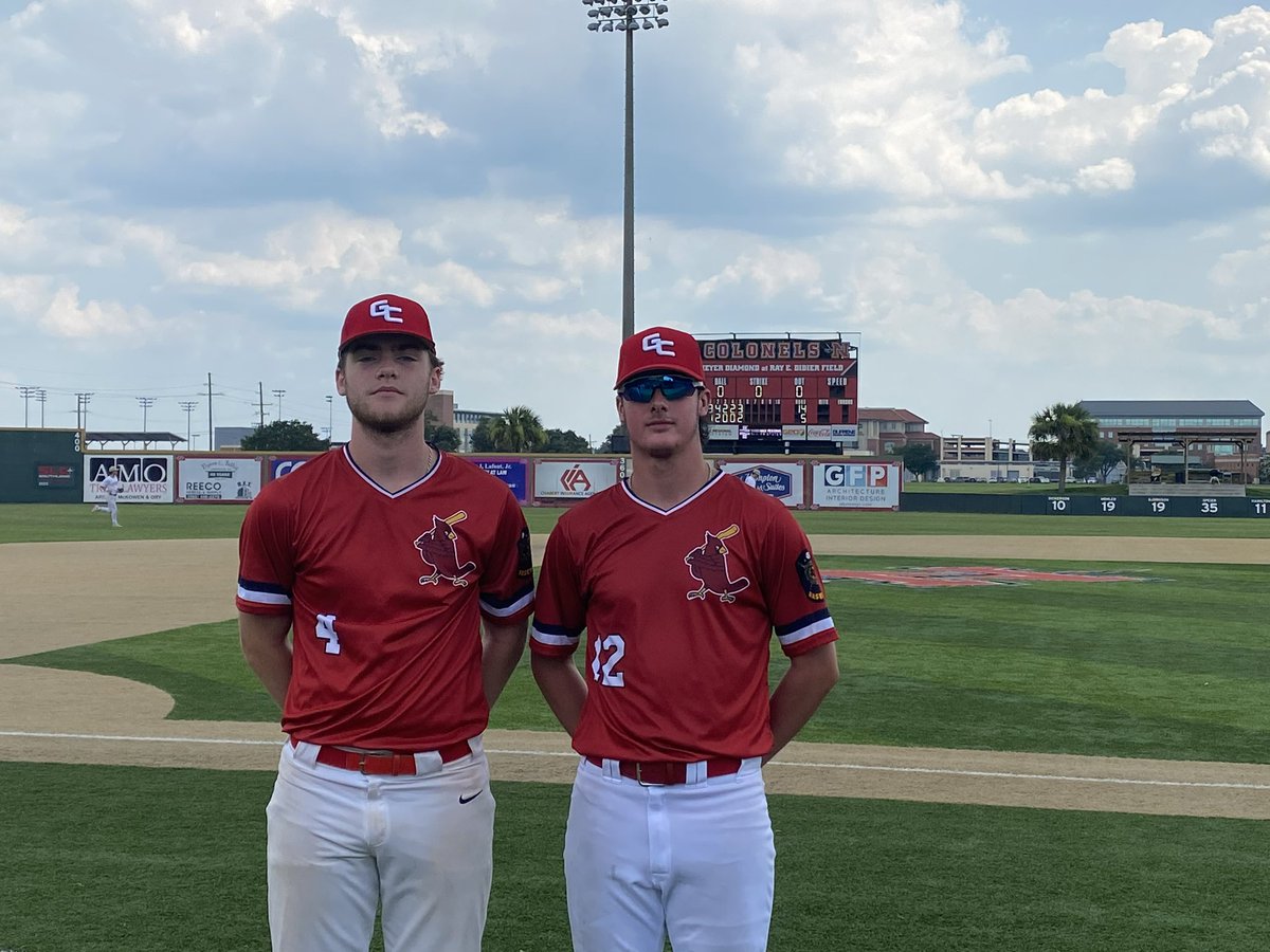 That’s a Winner! The Cards take game one vs La Allstars White by a final score of 13-5 at Nicholls St. Winning pitcher was <a href="/ChadRousse/">Chad Rousse Jr</a> (De La Salle) &amp; <a href="/bbertucci12/">Brayden Bertucci</a> (St Charles) had an inside the park HR! Offense pounded out eight extra base hits. Go Cards! ⚾️ #TimeToFly