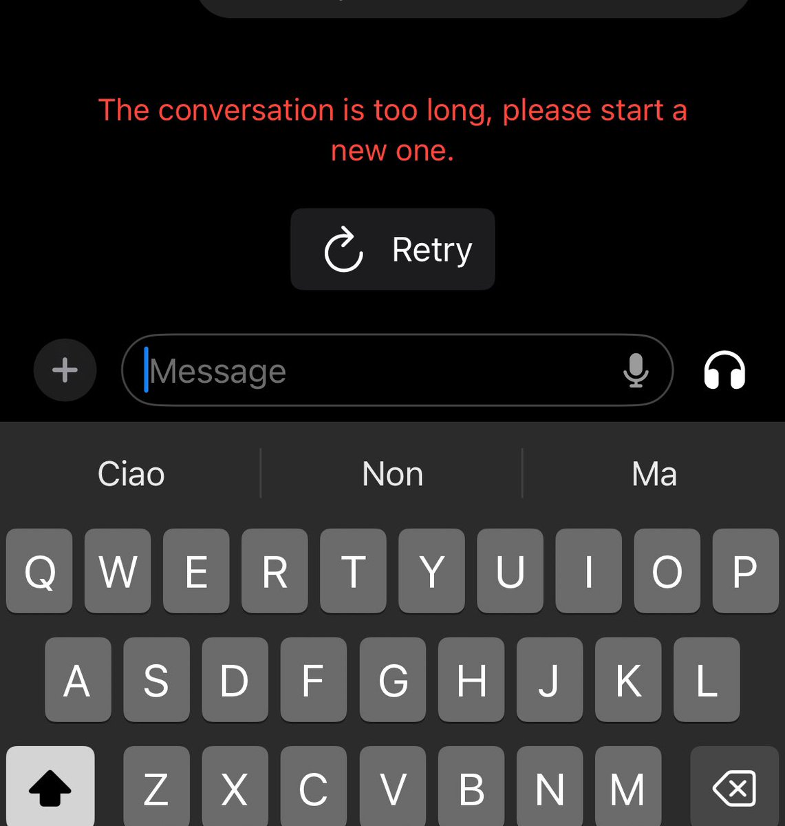Didn’t know <a href="/OpenAI/">OpenAI</a>  ChatGPT could hit limit on conversations