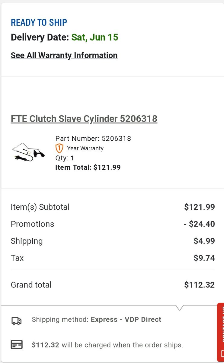 Ordered this from <a href="/autozone/">AutoZone</a> so I could spend Father's Day turning wrenches and getting my Jeep ready to play

Just called, even though I had guaranteed delivery today, it hasn't shipped :(

They send a $10 gift card, but this is why people choose <a href="/amazon/">Amazon</a>. They come through