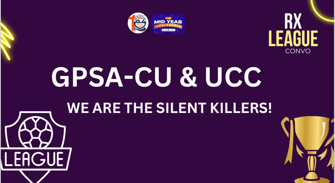 psfghana's tweet photo. Looks like one of the silent killers ended up being silenced in their first game๐๐คฃ
@UGPSAlegon 1: 0 @GpsaUcc
#Rxleague
#midyearconference https://t.co/Y0S8LGzLi2