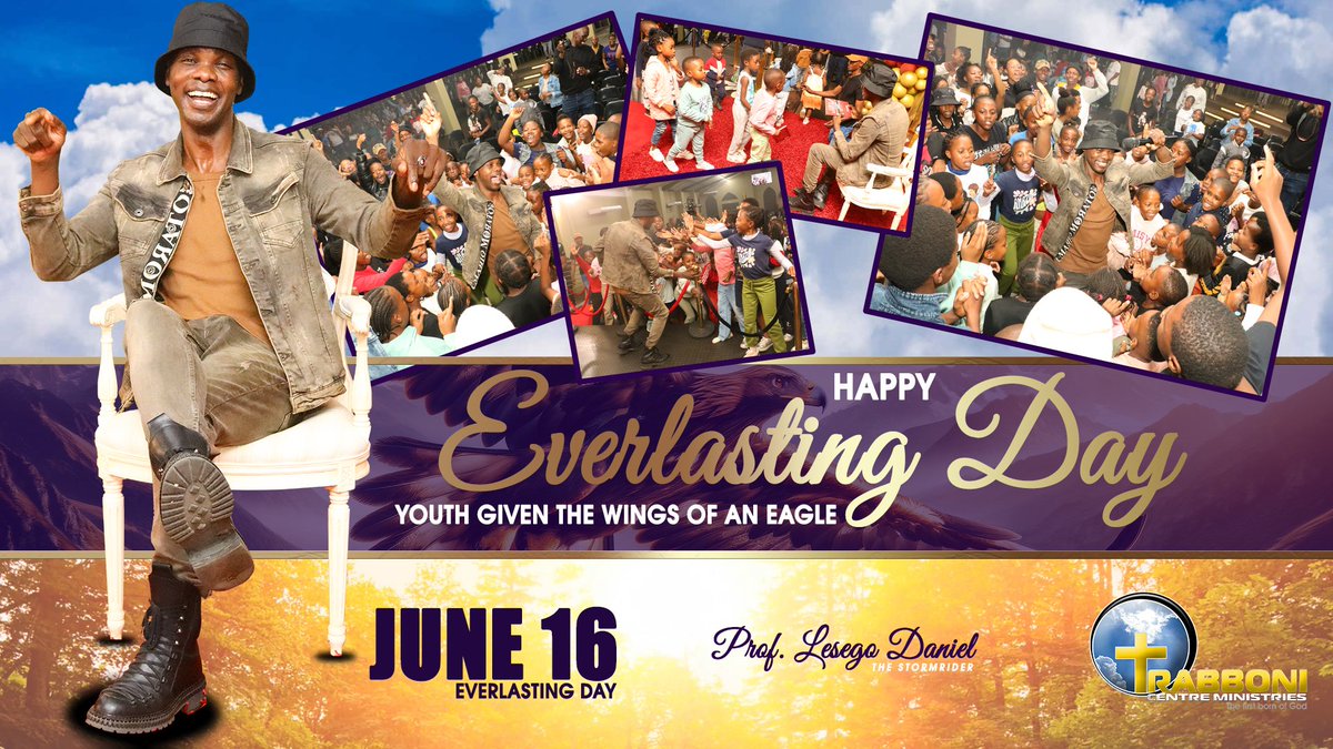 IAmLesegoDaniel's tweet photo. πππππππππππ ππππππππ #EverlastingDay #OurFuture #GodSuppliesStrength Join us in celebrating our Everlasting Youth on Sunday, 16 June 2024. #TheEverlastingStrength which is our future. God has placed mysteries in the youth, because youth has a purpose to lead our country to success; only by the strength that God supplies.
