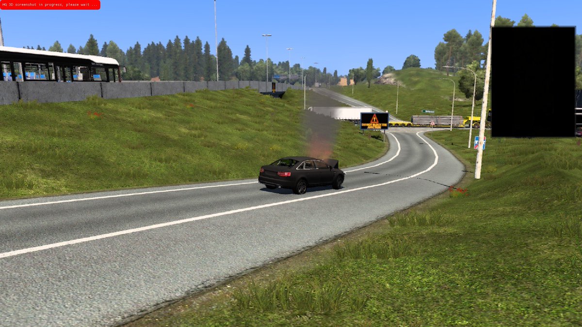 TruckersFM's tweet photo. 🚨 @TruckersMP Live Update 🚨

⚠️ The slip road by Belgium, on the enterance to the CD Road has a few issues currently!

📸 @Kayla_McTear https://t.co/oLl2hvtwpq