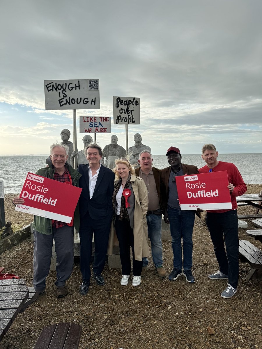 Just spent the most fantastic afternoon campaigning with <a href="/RosieDuffield1/">Rosie Duffield MP</a> and <a href="/Feargal_Sharkey/">Feargal Sharkey</a> in Whitstable - let’s end the sewage, let’s elect a Labour Government and Rosie Duffield to do it! So much support from Whitstable people, thank you!