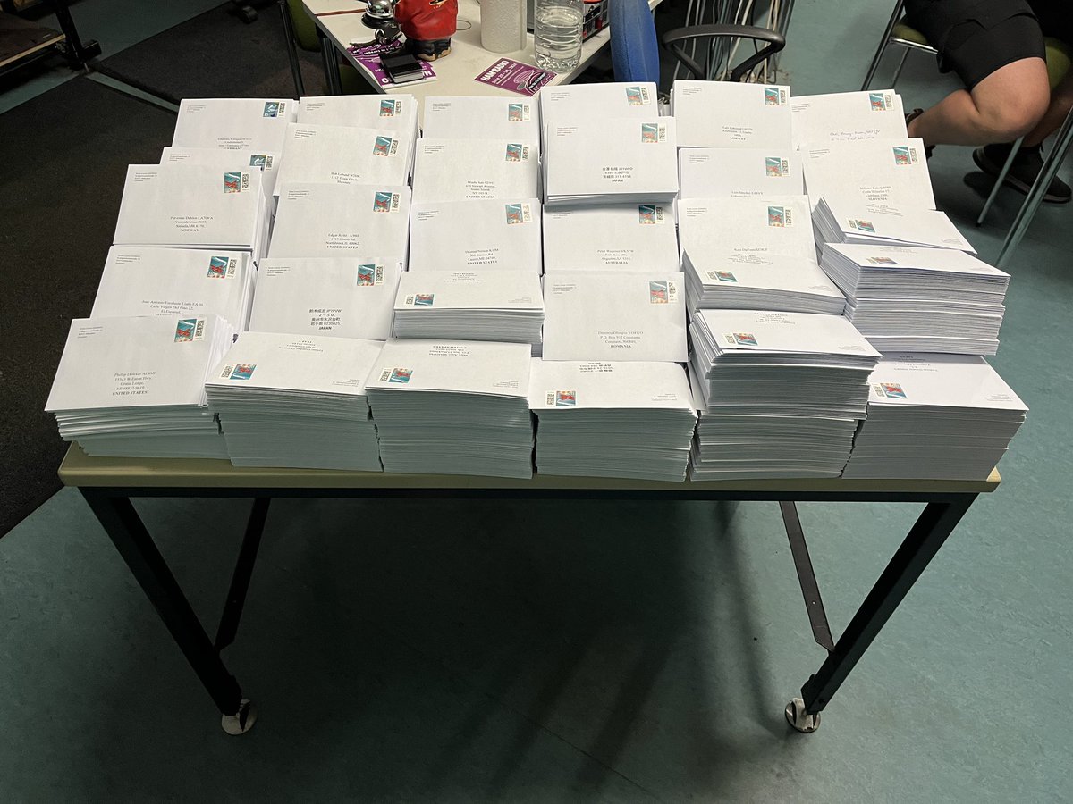 dj4mx's tweet photo. After two days of labelling we finished all 4800 OQRS Direct requests for #3G0YA. 
They will be handed over to the Deutsche Post in the coming days. https://t.co/z3dc2uVwxt