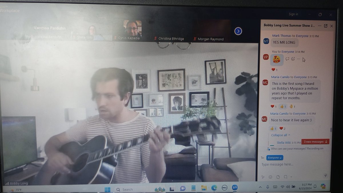 Watching <a href="/BobbyLongNews/">Bobby Long</a> live online!