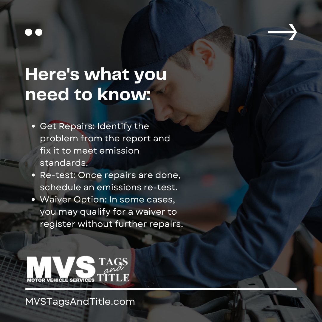 FinkLorene's tweet image. Need help with registration after an emissions test fail? We can assist!  Follow us for more MVD/DMV tips, and like us for updates!

#ArizonaEmissions #EmissionsTest #DMVHelp #CarRegistration #ApacheJunction #MVSTagsAndTitle