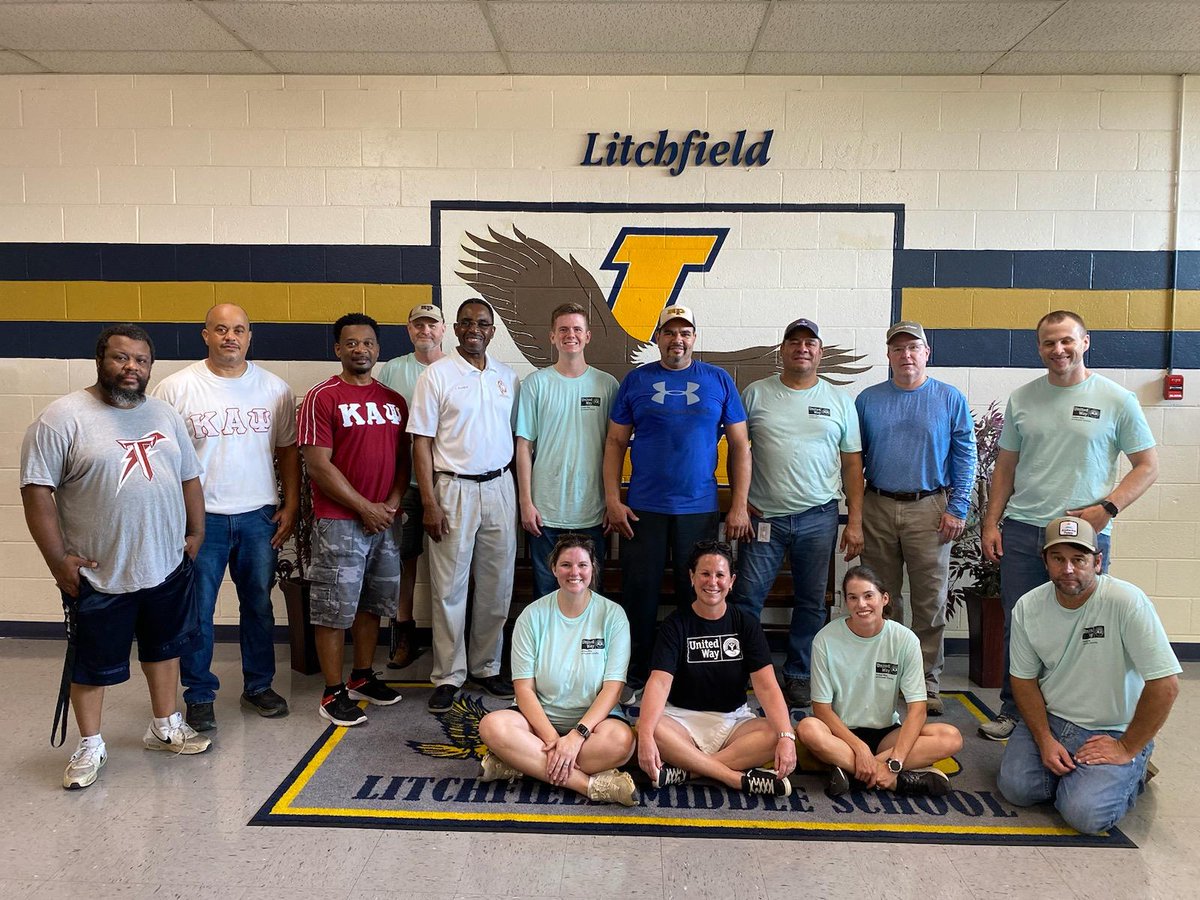 I was proud to volunteer during The United Way Day of Action at Litchfield Middle School. 
Pictured with my Kappa Alpha Psi Fraternity brothers, Principal Charlie Parker and Assistant Principal Ali Sullivan.