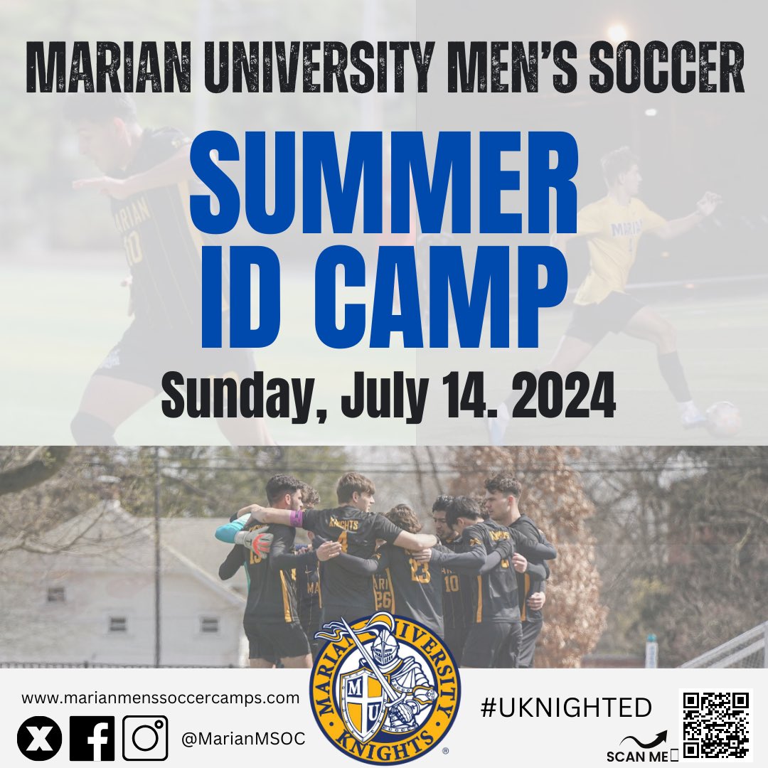 MarianMSOC's tweet image. We are just under ONE month away from our Summer ID camp. Don’t miss out on a fantastic experience. Register at marianmenssoccercamps.com

#BecomeAKnight ⚔️