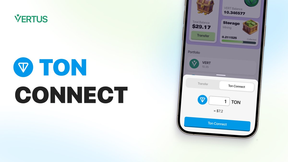 the_vertus's tweet photo. 🚀 Great News! Vertus Wallet now supports Ton Connect, enabling easy TON deposits. 💎 Also, you can now earn 5x daily rewards by checking in with on-chain transactions. 🎉 Moreover, there are new missions available related to on-chain transactions to boost your income even more.

For a detailed read, check out the full article here:
https://t.co/IGfQ4Bvlgw