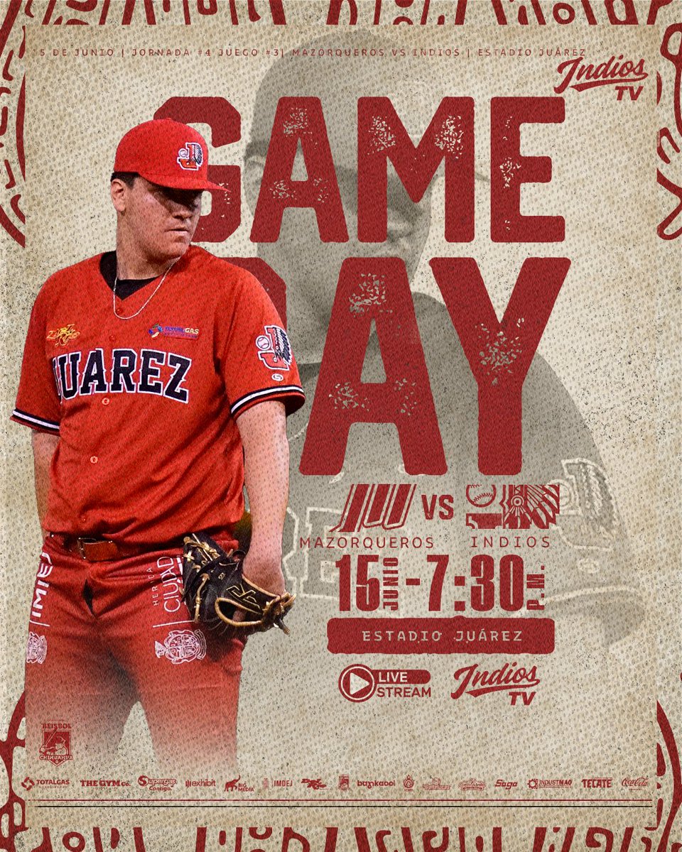 ¡A DARLO TODO EN CASA!🏟️🏹

Recibimos a Mazorqueros para cerrar la cuarta semana del torneo. 🔥⚾️

🏟️ Estadio Juárez 
🕖 07:30 P.M. 
📺 INDIOS TV

#Indios2024