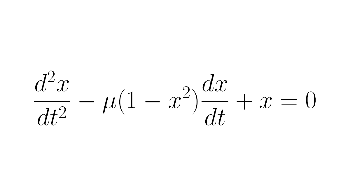 diff_eq's tweet photo. Van der Pol oscillator equation https://t.co/VOPJyu7iED