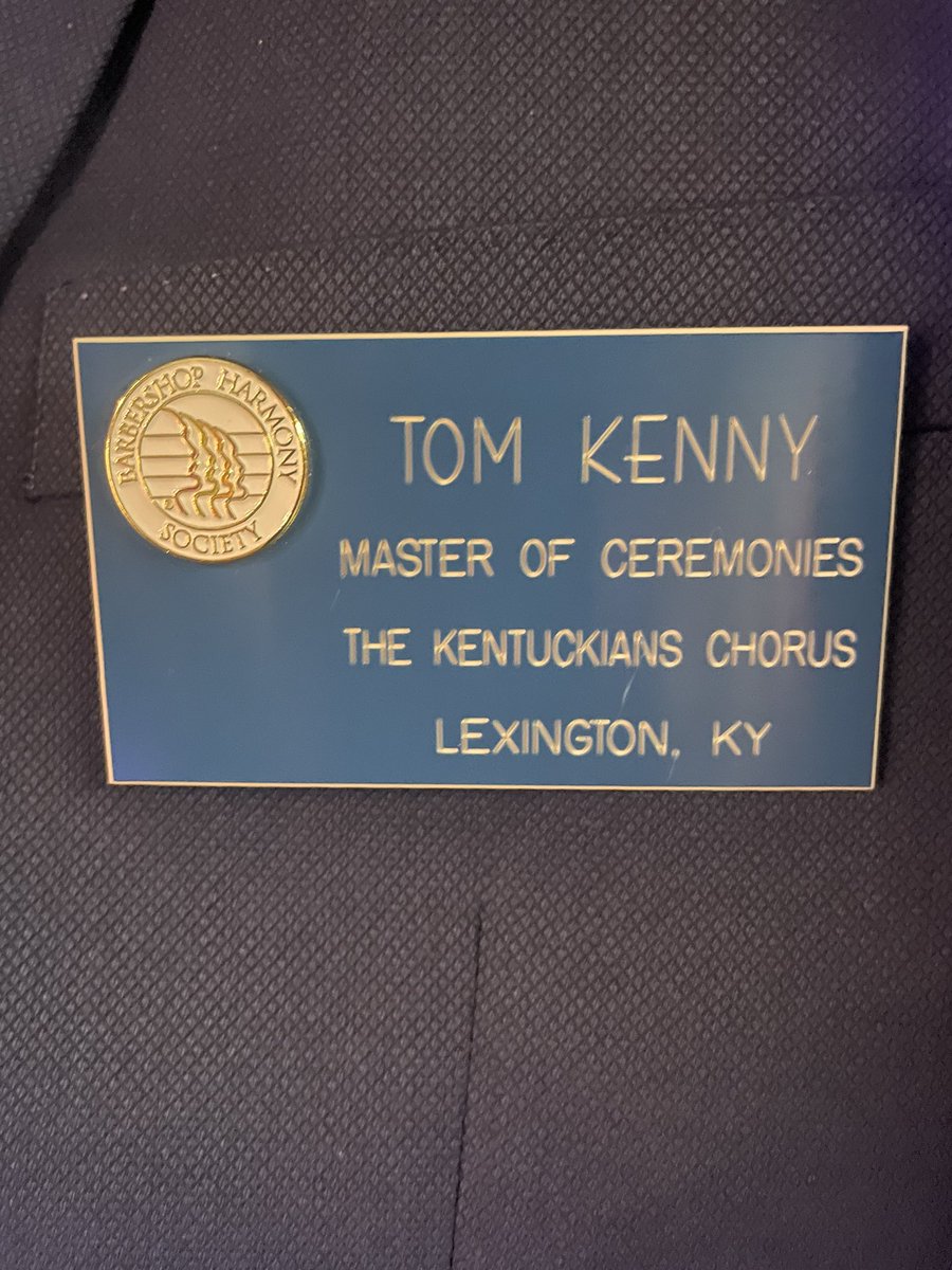 What a surprise!  What an honor.  After rehearsal this afternoon for tonight’s annual summer concert, The Kentuckians Chorus made me an honorary member for my years of service as master of ceremonies at the chorus’ annual shows.  I’m touched and grateful. #KentuckiansChorus