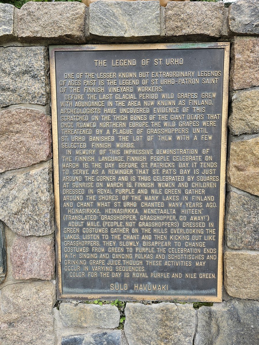 MarkJWestpfahl's tweet image. Visit a statue of a person or animal ✔️

Why not visit a statue of a person AND an animal!?! St. Urho the Grasshopper Vanquisher in Menahga, Minnesota. #SSPMSpackers #MNstudies Summer Bingo