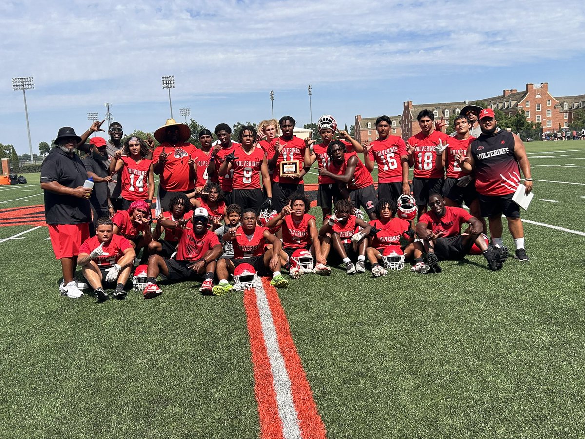 LHSFootball55's tweet photo. The 2024 Oklahoma State 7on7 Champions are the Wolverines. #HantaYo #AlwaysUs https://t.co/RiyOpPzVFn