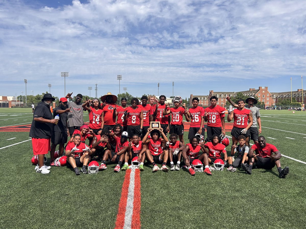 LHSFootball55's tweet photo. The 2024 Oklahoma State 7on7 Champions are the Wolverines. #HantaYo #AlwaysUs https://t.co/RiyOpPzVFn