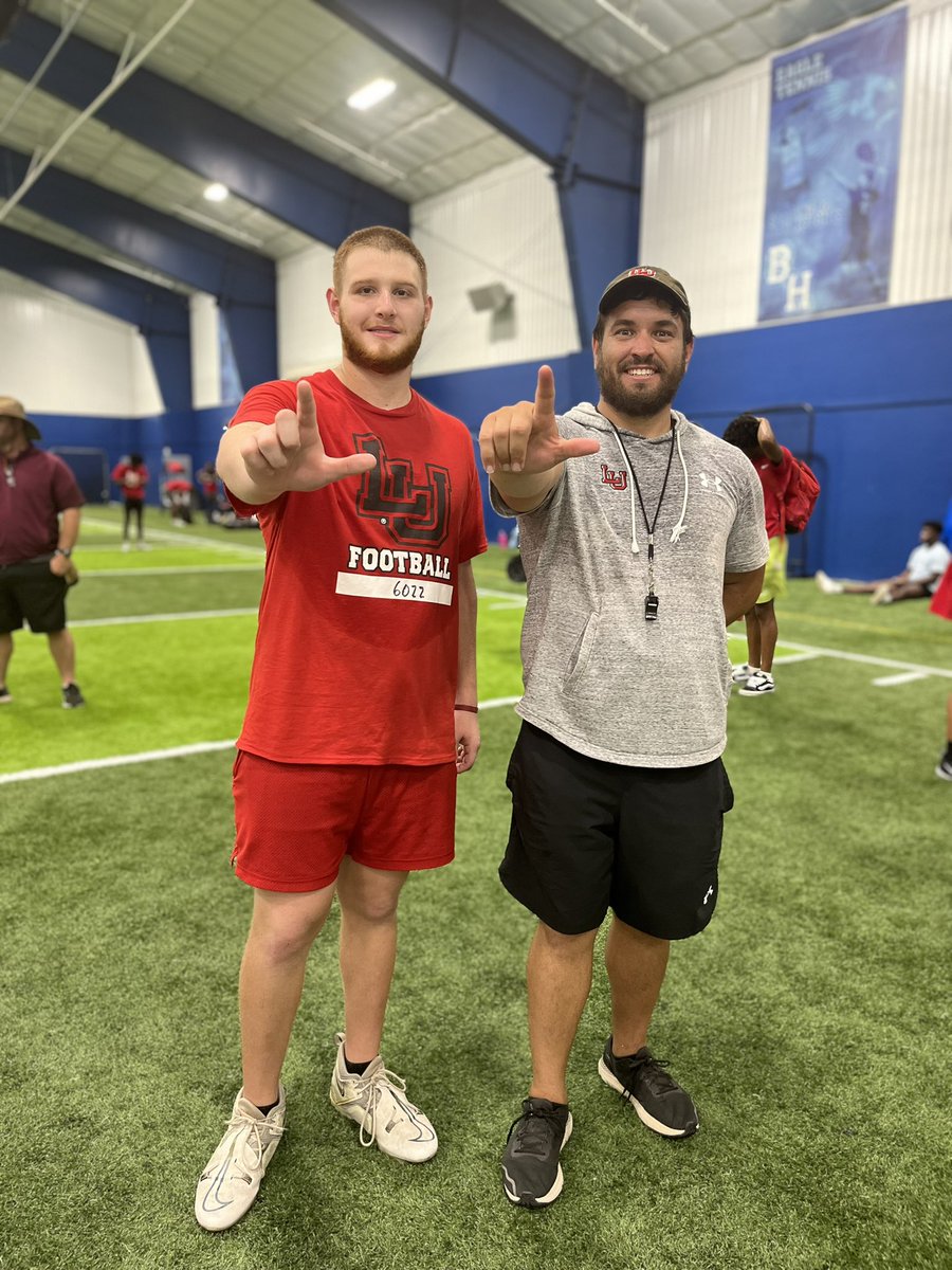 Had a great time and learned a lot from <a href="/Coach_Cannata/">Matt Cannata</a> at the <a href="/LamarFootball/">Lamar University Football</a> camp today. <a href="/Coach_Fudge/">Isaac Fudge</a> <a href="/CoachHefNCSA/">CoachHefNCSA</a>