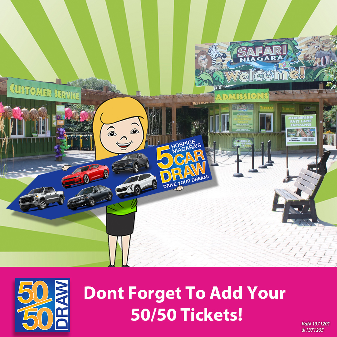 HospiceNiagara's tweet image. Join us at the Safari Niagara Car Show Tomorrow June 16 from 8 AM to 1:30 PM! 

We’re excited to announce that we’ll be selling tickets for the 5 Car Draw at this fantastic event. 

#5CarDraw #Cars #WinACar #5050 #community #fundraiser