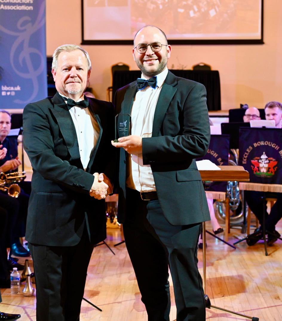 In 3rd place Neil Brownless! Congratulations! #BBCA #Maestro #ConductorsLeadFromTheFront #ConductingComp2024 #Yamaha