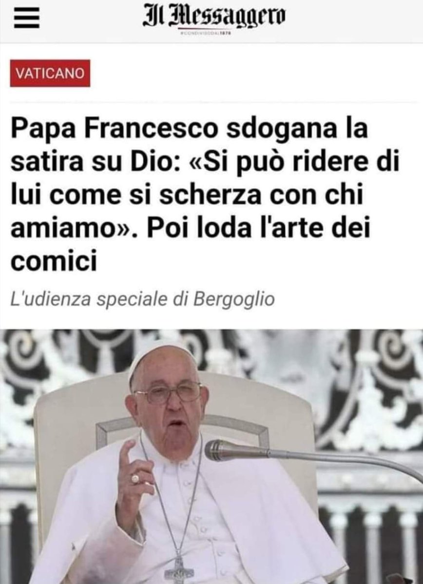 Migliaia di anni di teologia gettati alle ortiche.