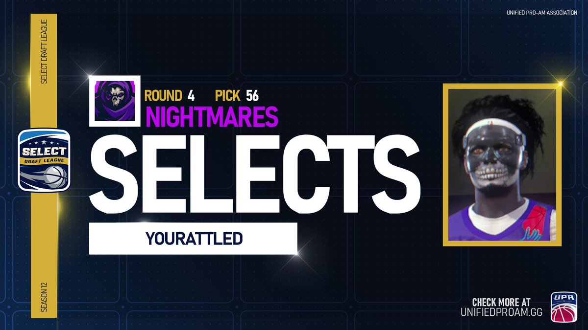 SIBA G League (@sibagleague) on Twitter photo With the eight pick of the fourth round of the Select Draft League Season 12 Draft, the <a href="/SelectNightmare/">NEW ORLEANS NIGHTMARE</a> choose... With the eight pick of the fourth round of the Select Draft League Season 12 Draft, the <a href="/SelectNightmare/">NEW ORLEANS NIGHTMARE</a> choose...
