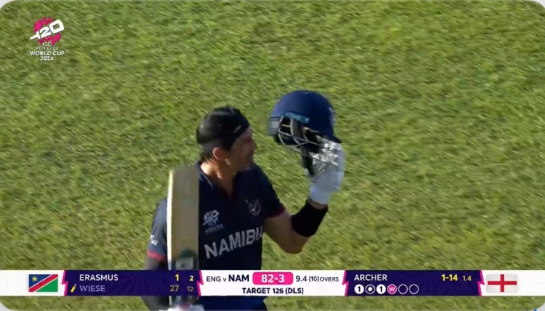 MidnightMusinng's tweet photo. WHAT A PERFORMANCE BY DAVID WIESE IN POSSIBLY HIS FINAL
GAME FOR NAMIBIA! 🔥🔥🔥

2-0-6-1
27(12)

What a servant of the game! 

#INDvsCAN #ENGvsNAM #Melodi  #t20inUSA #ShubmanGill #PakistanCricket  #NepalCricket #WorldCup2024 #SAvsNEP  #T20WorldCup #RohitSharma #ViratKohli #Florida