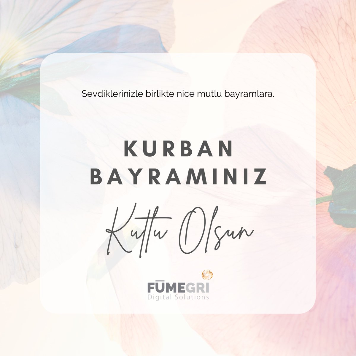 Sevdiklerinizle birlikte nice mutlu bayramlar geçirmenizi dileriz. #kurbanbayramı #bayram #mutlubayramlar