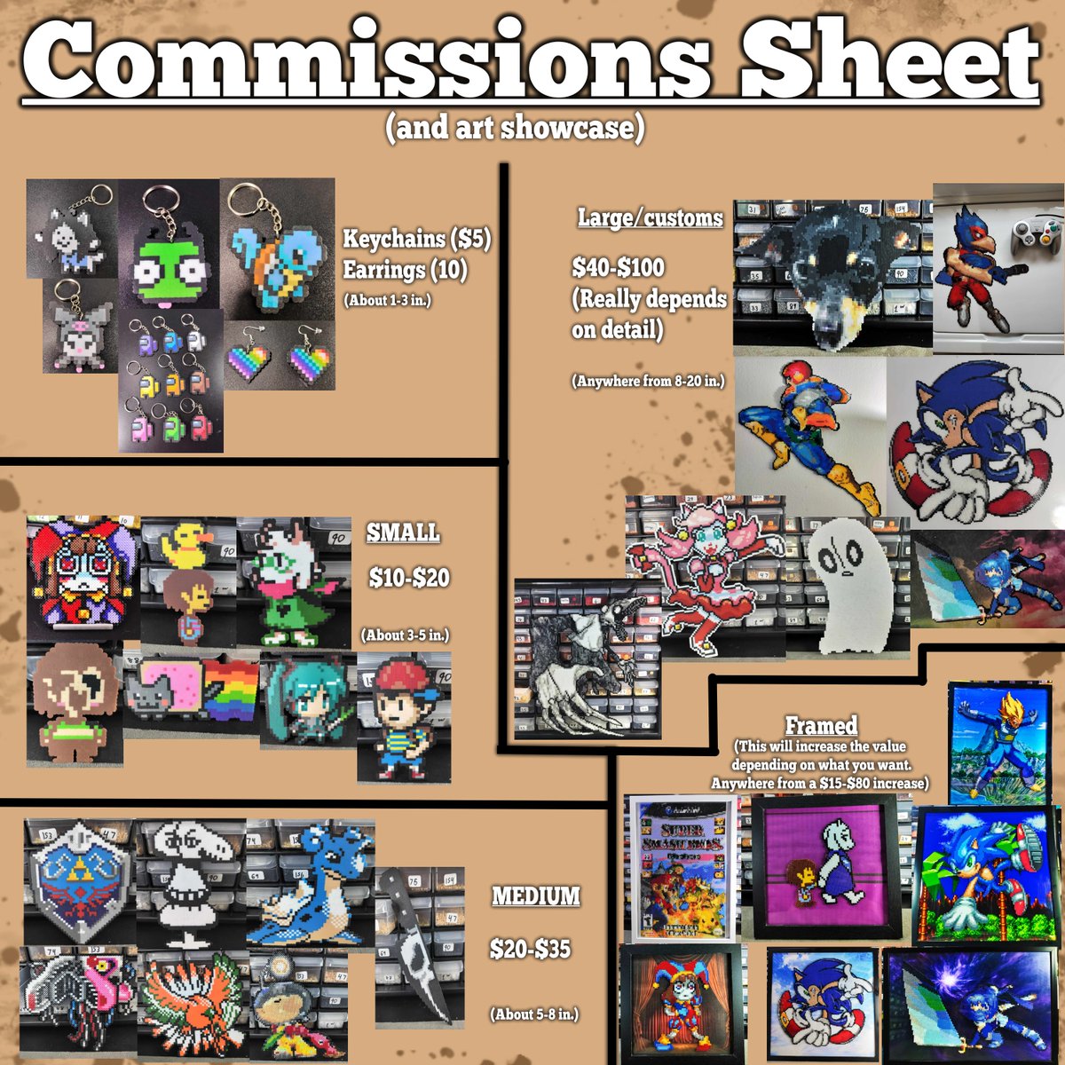 WoodysBeads's tweet image. Hey, I'm a bead artist!

I have an Etsy shop AND I do commissions! Support me so I can buy more beads!
Etsy: etsy.com/shop/WoodysBea…
Kofi: ko-fi.com/woodysbeads

All my socials will be in the reply to this post.

Here is my comms sheet. DM me if you're interested!